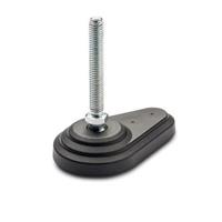 GN 445 Levelling Feet Threaded Stud Steel Zinc-Plated Foot Plastic